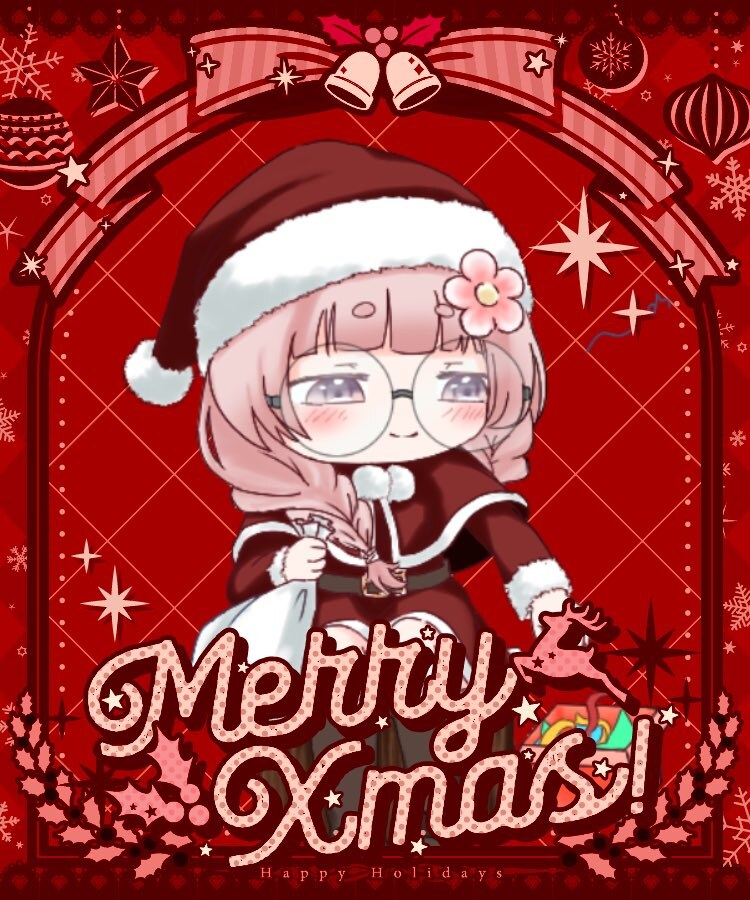 Christmas illustration of Hitohira Hana