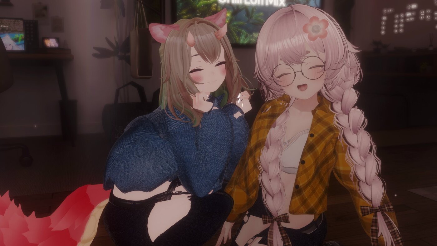 Hitohira Hana VRC collab outfit scene